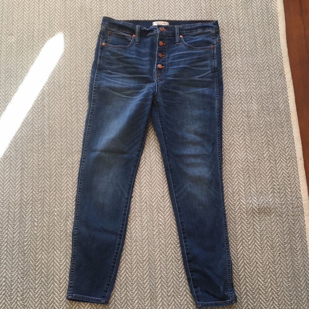 Madewell Button Front 10 Inch Skinny Jeans